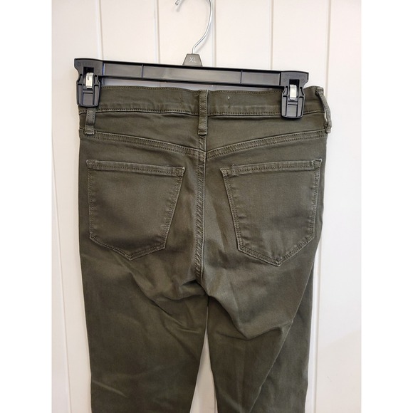 Gap 1969 Easy Leggings Olive Green Distressed Skinny Pants Womens Sz: 00 Regular - Picture 4 of 12